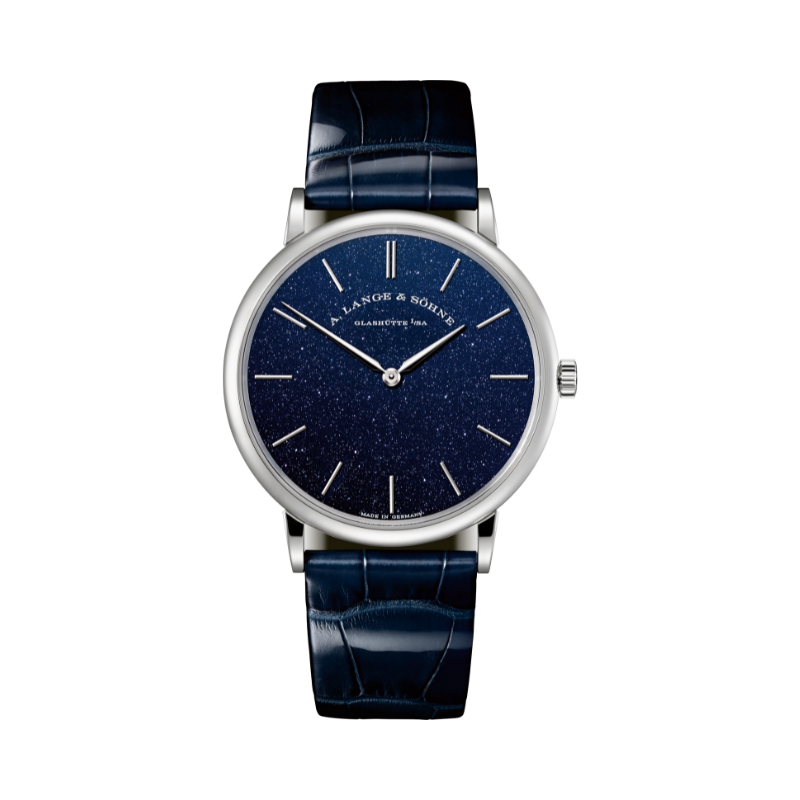 SAXONIA THIN 205.086 39 MM 18K WHITE GOLD WITH DARK BLUE GOLD FLUX DIAL