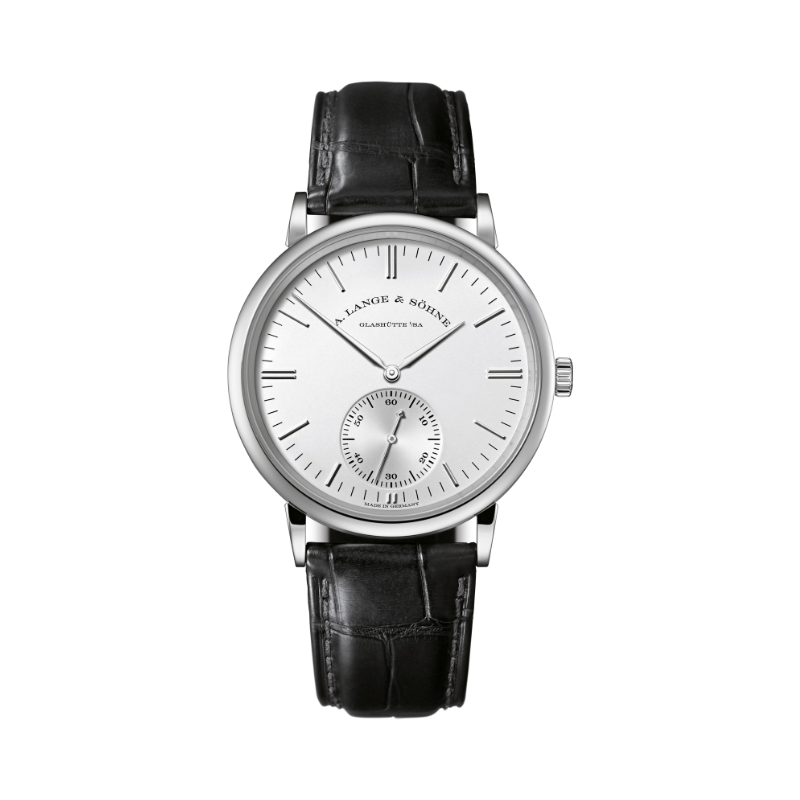 SAXONIA AUTOMATIC 380.027 38 MM 18K WHITE GOLD WITH ARGENTE DIAL