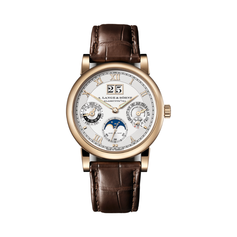 LANGEMATIK PERPETUAL 310.050 E 38 MM 18K HONEYGOLD WITH ARGENTE DIAL