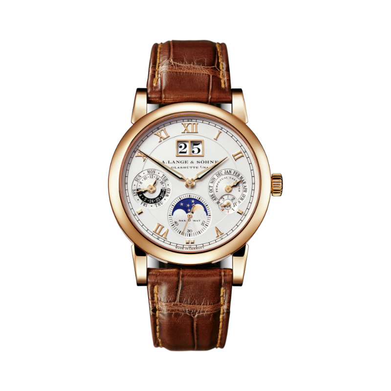 LANGEMATIK PERPETUAL 310.032 E 38 MM 18K ROSE GOLD WITH ARGENTE DIAL