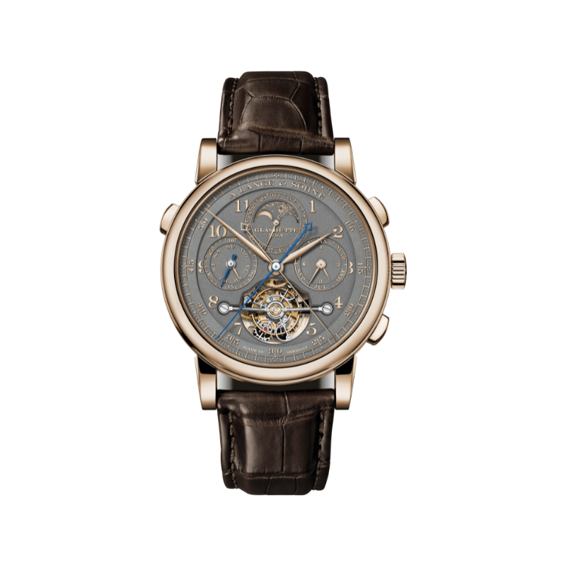TOURBOGRAPH PERPETUAL HONEYGOLD “Homage to F. A. Lange” 706.050FE 43 MM 18K HONEYGOLD WITH ARGENTE DIAL