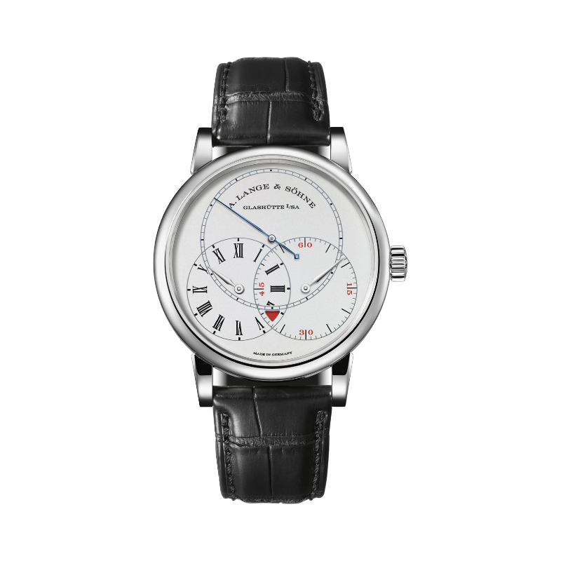 RICHARD LANGE JUMPING SECONDS 252.025 40 MM 950 PLATINUM WITH SILVER DIAL