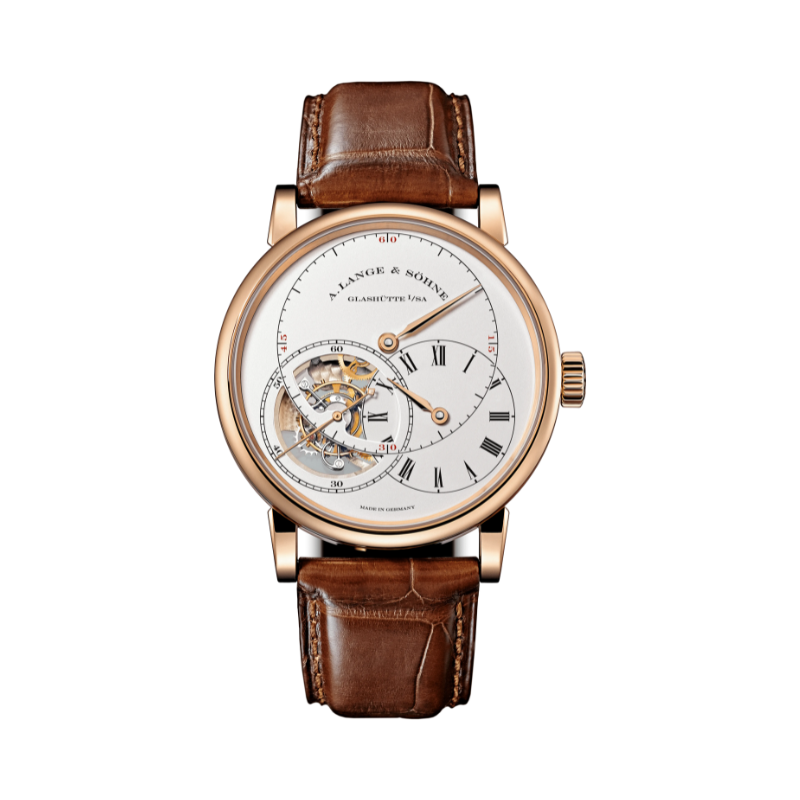 RICHARD LANGE TOURBILLON "Pour le Mérite" 760.032F 42 MM 18K ROSE GOLD WITH ARGENTE DIAL
