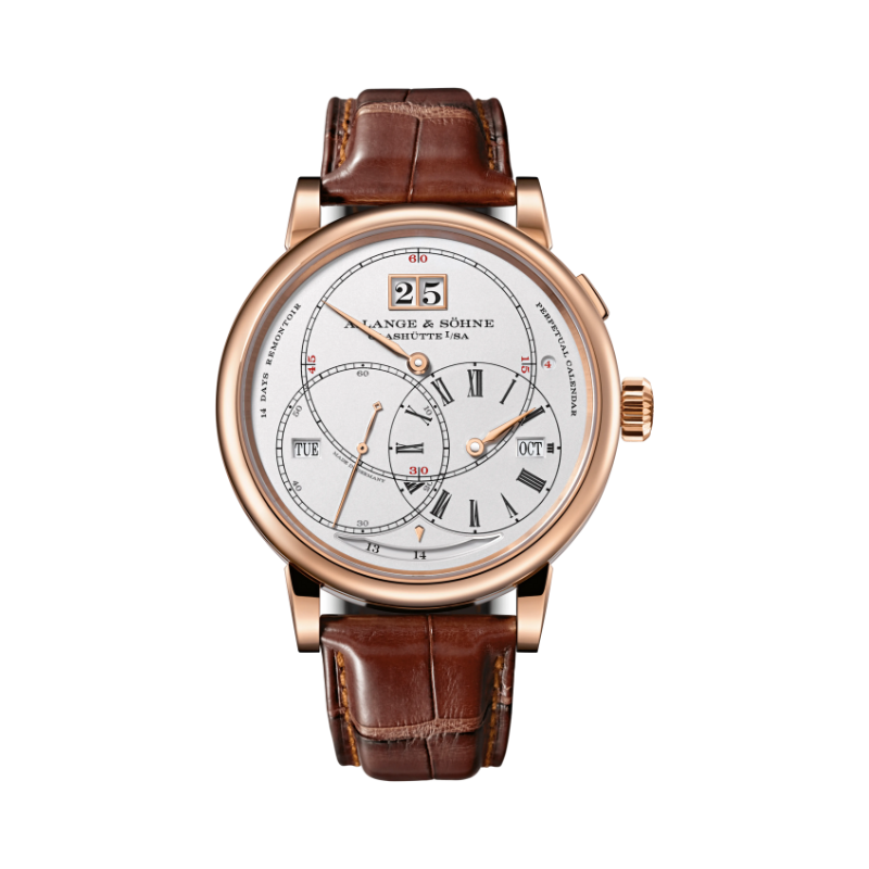 RICHARD LANGE PERPETUAL CALENDAR "Terraluna" 180.032FE 45 MM 18K ROSE GOLD WITH ARGENTE DIAL