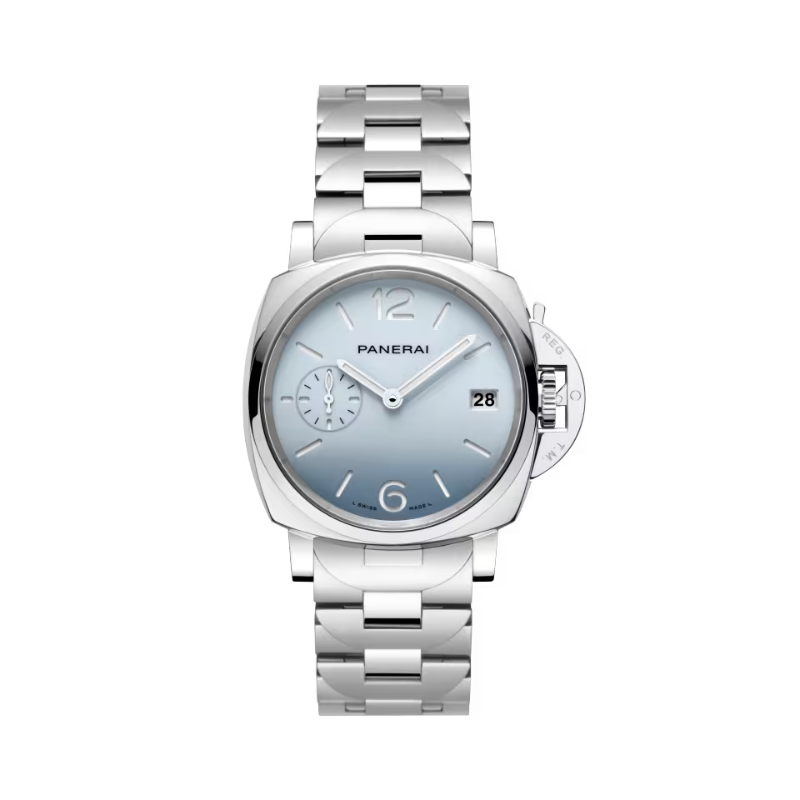 LUMINOR DUE PASTELLO PAM01309 38 MM STAINLESS STEEL WITH BLUE DIAL