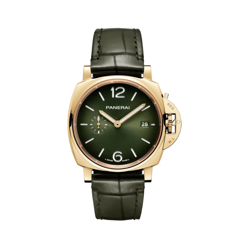 LUMINOR DUE PAM01423 42 MM YELLOW GOLD WITH GREEN DIAL TPT