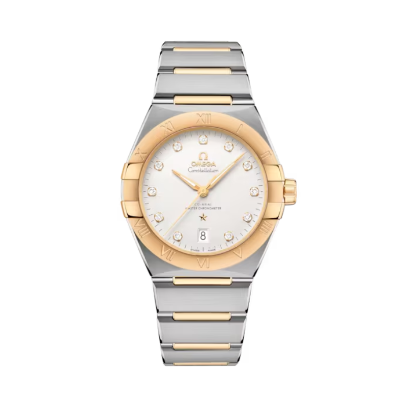 CONSTELLATION 39 MM STAINLESS STEEL - YELLOW GOLD WITH SILVER DIAL
