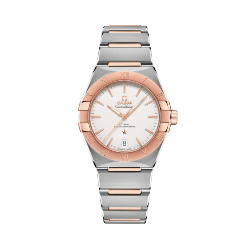 CONSTELLATION 36 MM STAINLESS STEEL - SEDNA™ GOLD WITH SILVER DIAL