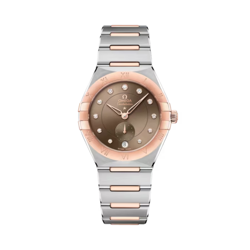 CONSTELLATION 34 MM STAINLESS STEEL - SEDNA™ GOLD WITH BROWN DIAL
