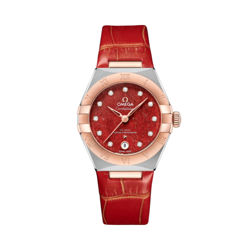 CONSTELLATION 29 MM STAINLESS STEEL - SEDNA™ GOLD WITH RED DIAL