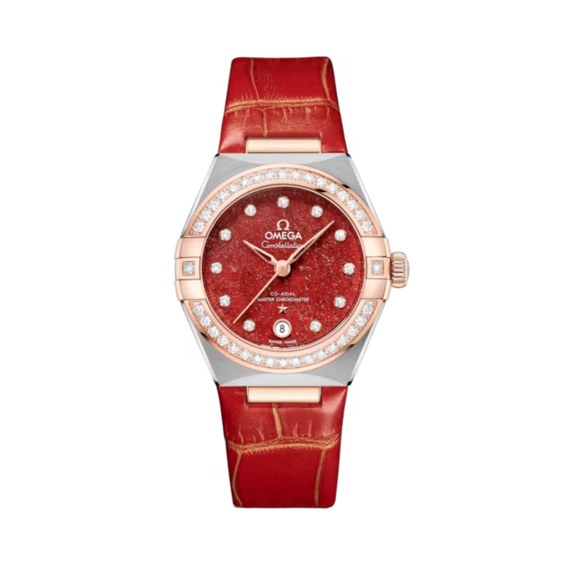 CONSTELLATION 29 MM STAINLESS STEEL - SEDNA™ GOLD WITH RED DIAL