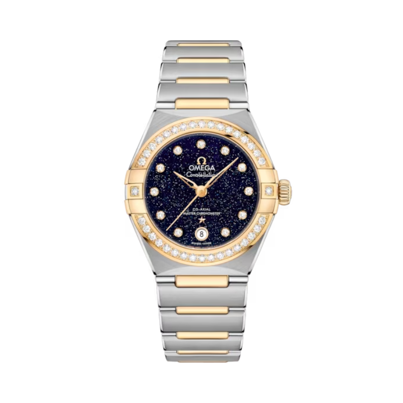 CONSTELLATION 29 MM STAINLESS STEEL - YELOW GOLD WITH BLUE DIAL