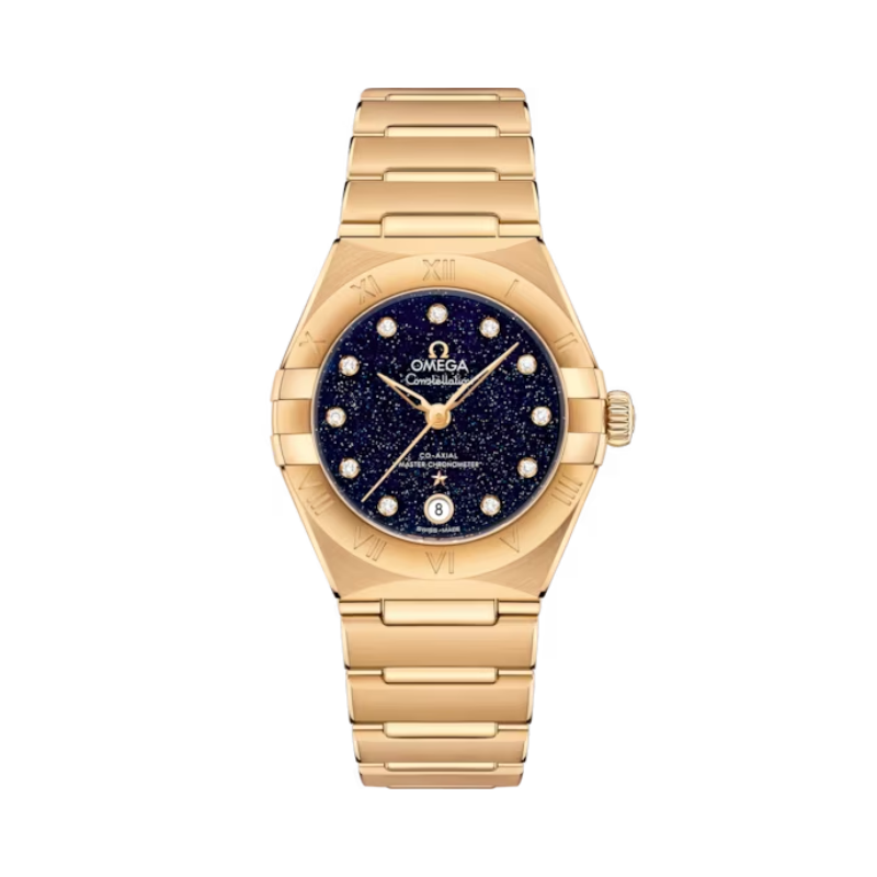 CONSTELLATION 29 MM YELLOW GOLD WITH BLUE DIAL