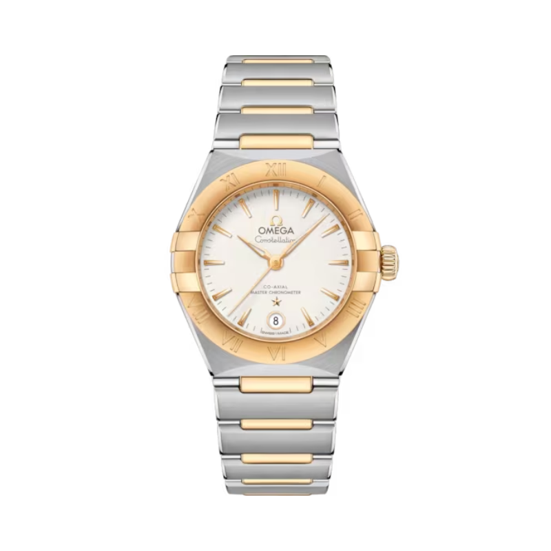 CONSTELLATION 29 MM STAINLESS STEEL - YELLOW GOLD WITH SILVER DIAL