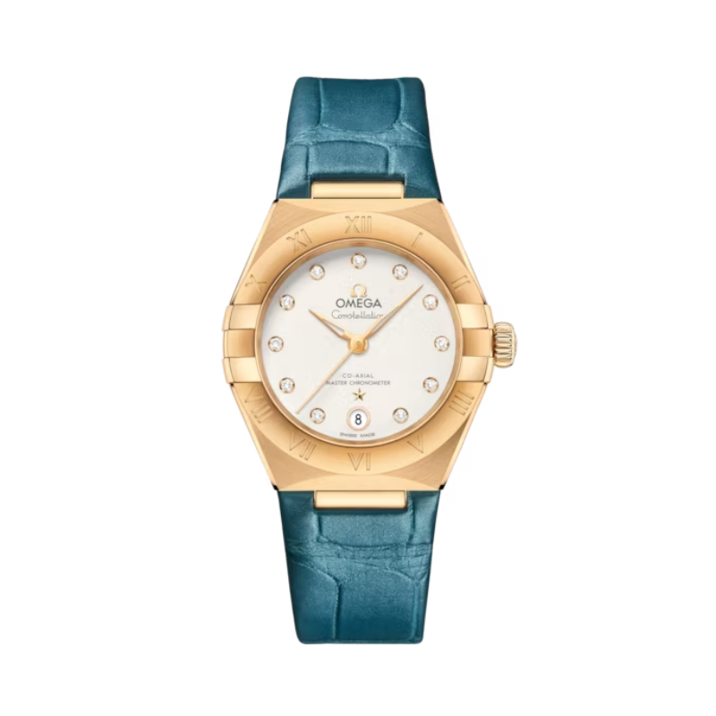 CONSTELLATION 29 MM YELLOW GOLD WITH SILVER DIAL