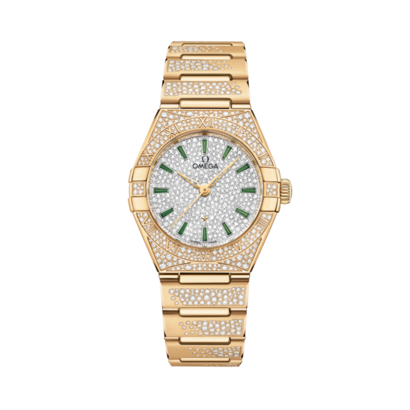 CONSTELLATION 29 MM YELLOW GOLD WITH WHITE DIAL