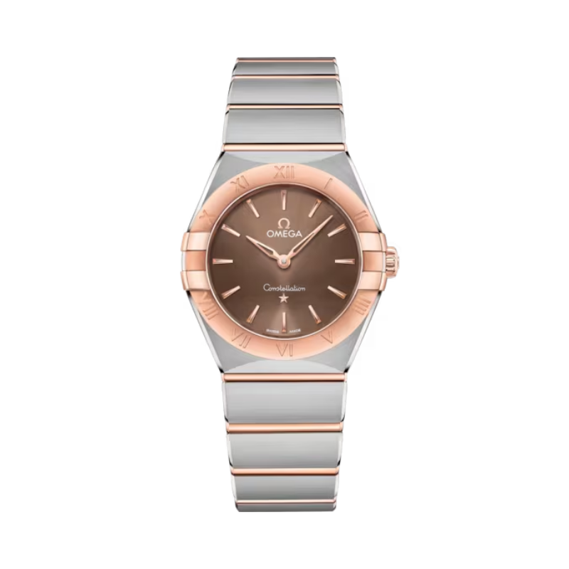 CONSTELLATION 28 MM STAINLESS STEEL - SEDNA™ GOLD WITH BROWN DIAL