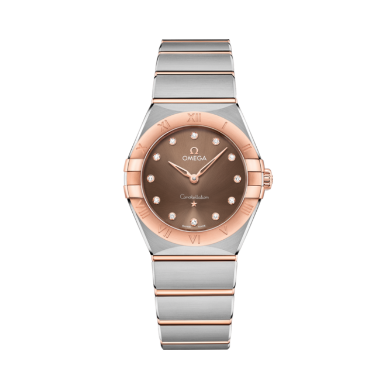 CONSTELLATION 28 MM STAINLESS STEEL - SEDNA™ GOLD WITH BROWN DIAL