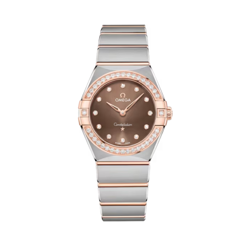 CONSTELLATION 28 MM STAINLESS STEEL - SEDNA™ GOLD WITH BROWN DIAL