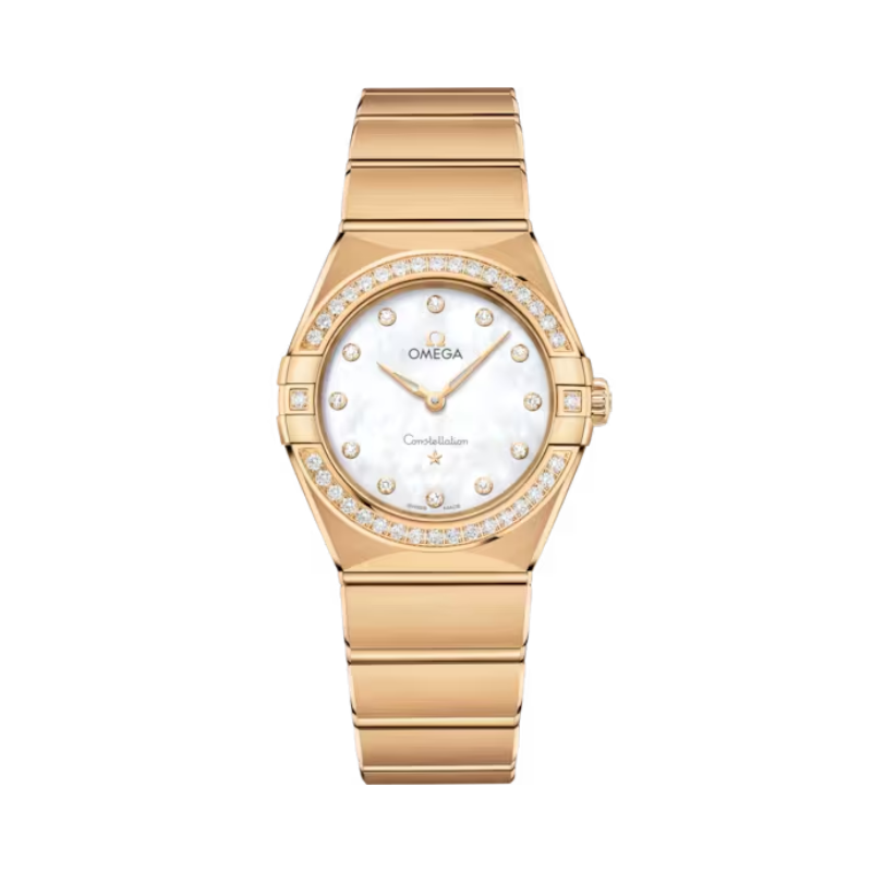 CONSTELLATION 28 MM YELLOW GOLD WITH MOTHER OF PEARL DIAL