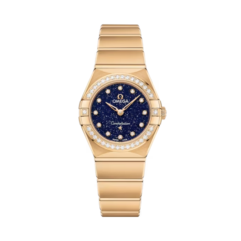 CONSTELLATION 25 MM YELLOW GOLD WITH BLUE DIAL