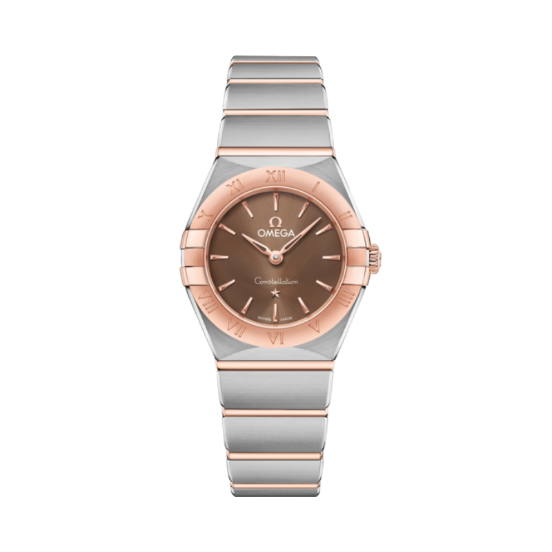 CONSTELLATION 25 MM STAINLESS STEEL - SEDNA™ GOLD WITH BROWN DIAL