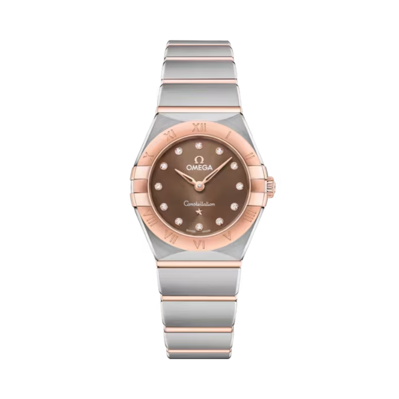 CONSTELLATION 25 MM STAINLESS STEEL - SEDNA™ GOLD WITH BROWN DIAL