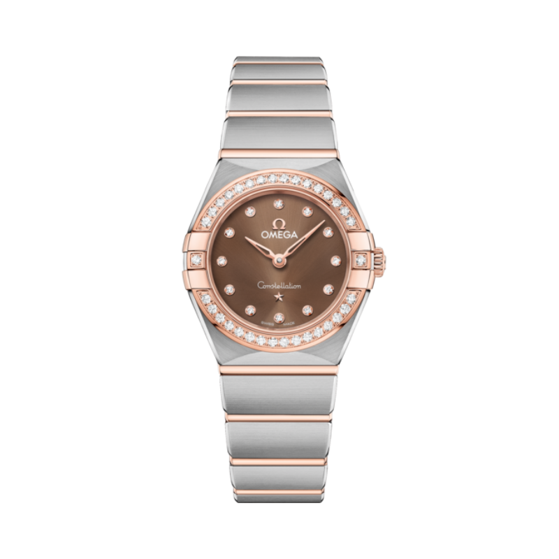 CONSTELLATION 25 MM STAINLESS STEEL - SEDNA™ GOLD WITH BROWN DIAL