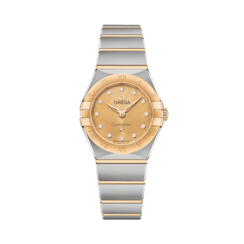 CONSTELLATION 25 MM STAINLESS STEEL - YELLOW GOLD WITH YELLOW DIAL