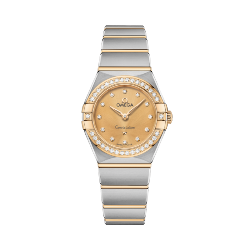 CONSTELLATION 25 MM STAINLESS STEEL - YELLOW GOLD WITH YELLOW DIAL