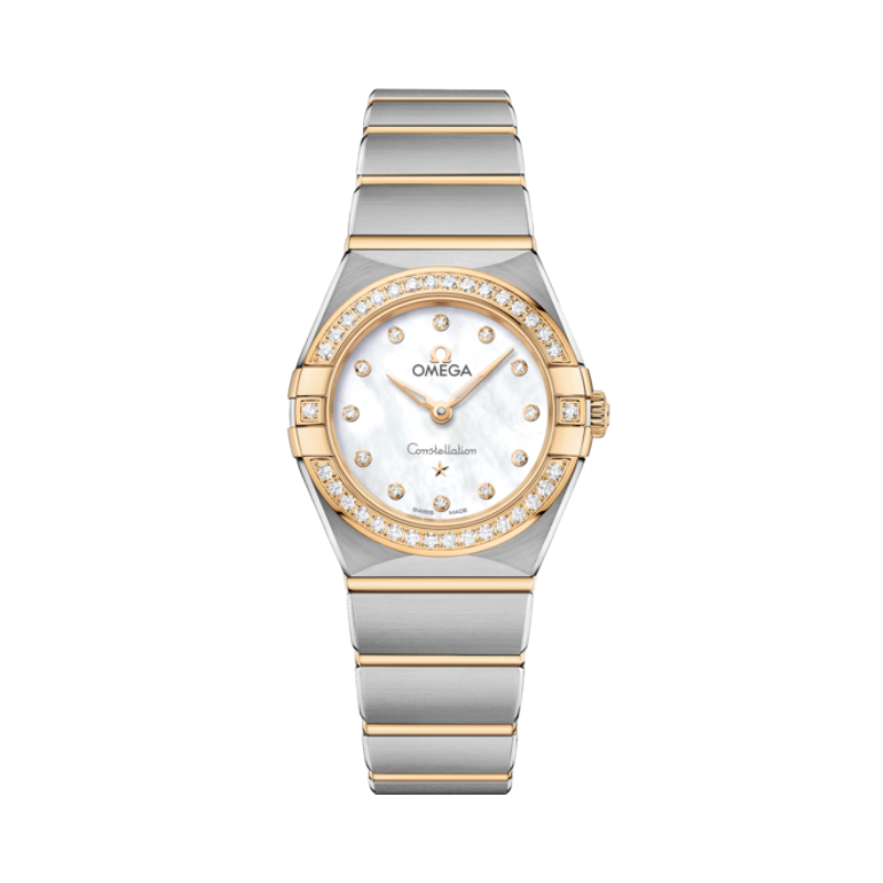 CONSTELLATION 25 MM STAINLESS STEEL - YELLOW GOLD WITH MOTHER OF PEARL DIAL