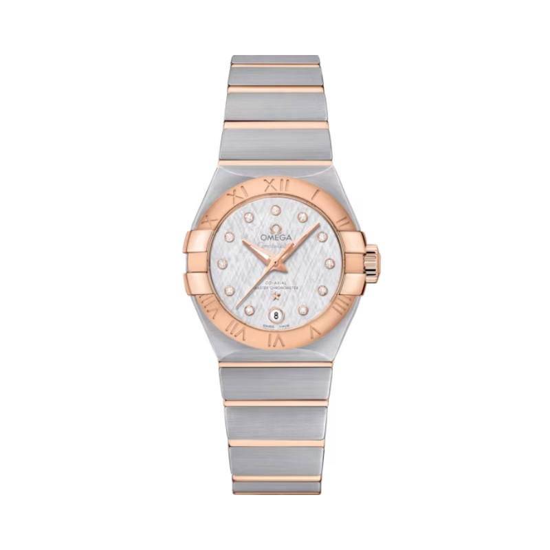 CONSTELLATION 27 MM STAINLESS STEEL - RED GOLD WITH SILVER DIAL