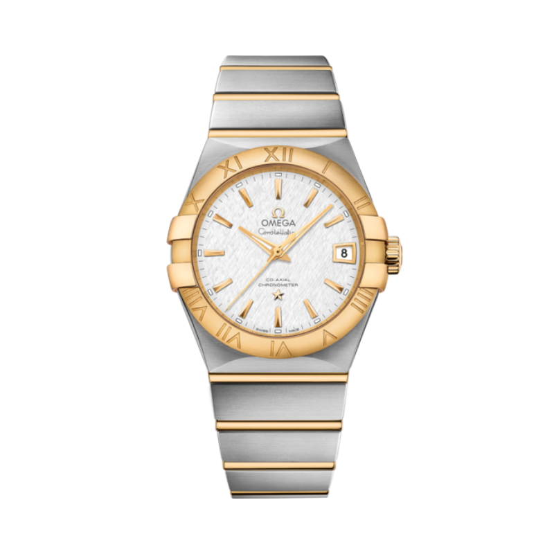 CONSTELLATION 38 MM STAINLESS STEEL - YELLOW GOLD WITH SILVER DIAL