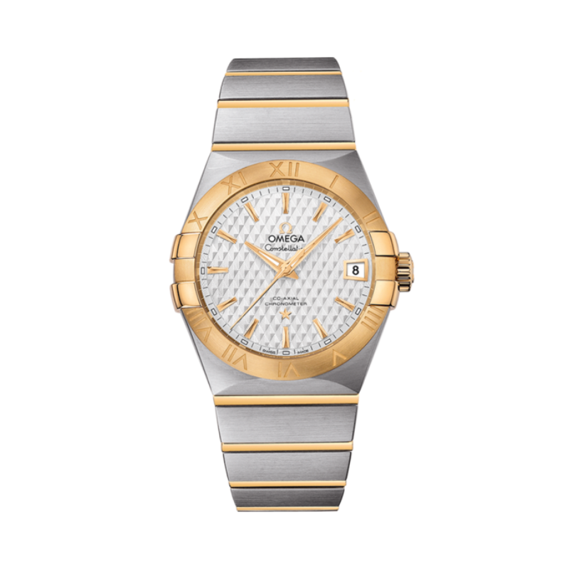 CONSTELLATION 38 MM STAINLESS STEEL - YELLOW GOLD WITH SILVER DIAL