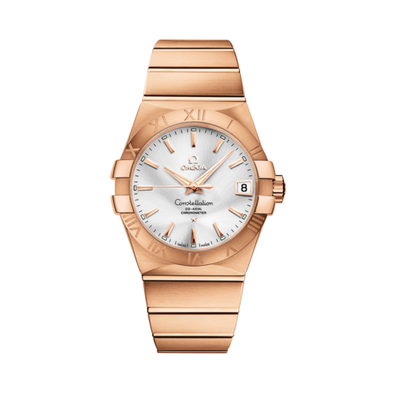 CONSTELLATION 38 MM RED GOLD WITH SILVER DIAL