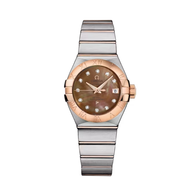 CONSTELLATION 27 MM RED GOLD WITH GREY MOTHER OF PEARL DIAL