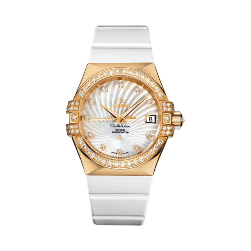 CONSTELLATION 35 MM YELLOW GOLD WITH MOTHER OF PEARL DIAL