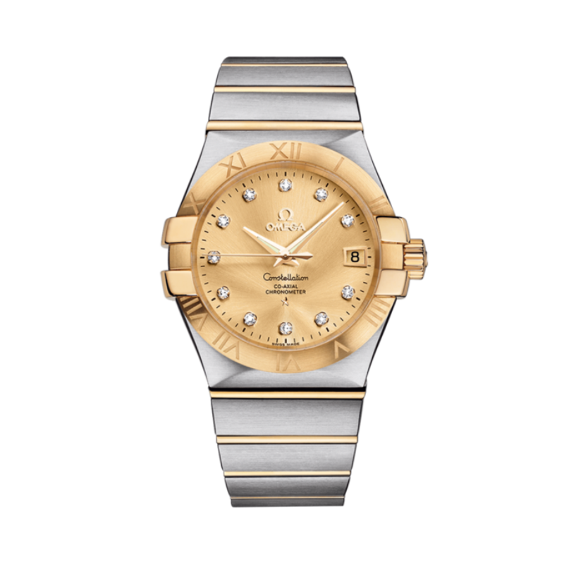 CONSTELLATION 35 MM STAINLESS STEEL - YELLOW GOLD WITH YELLOW DIAL