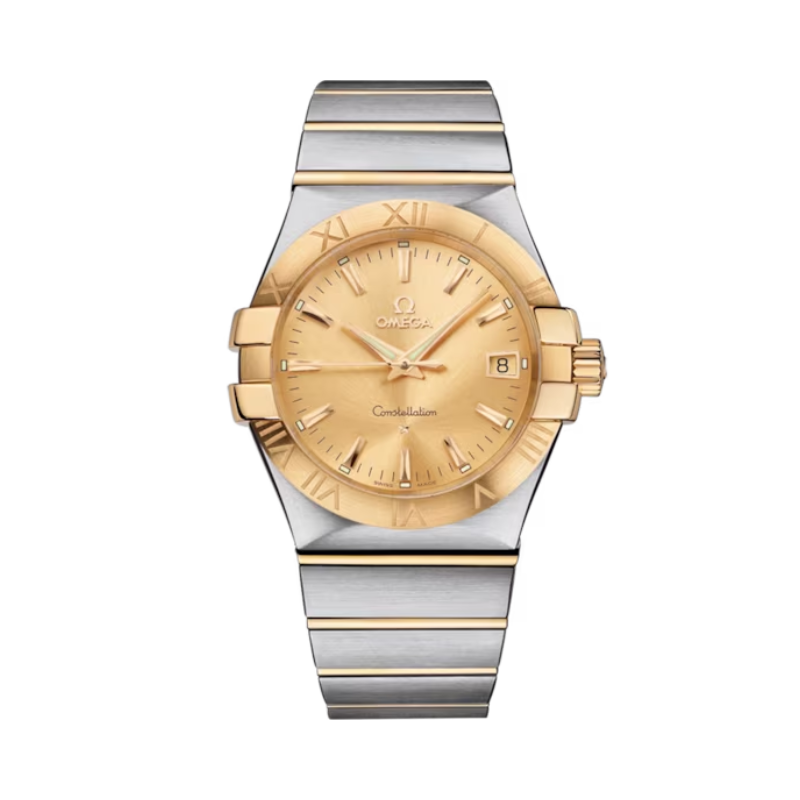 CONSTELLATION 35 MM STAINLESS STEEL - YELLOW GOLD WITH YELLOW DIAL