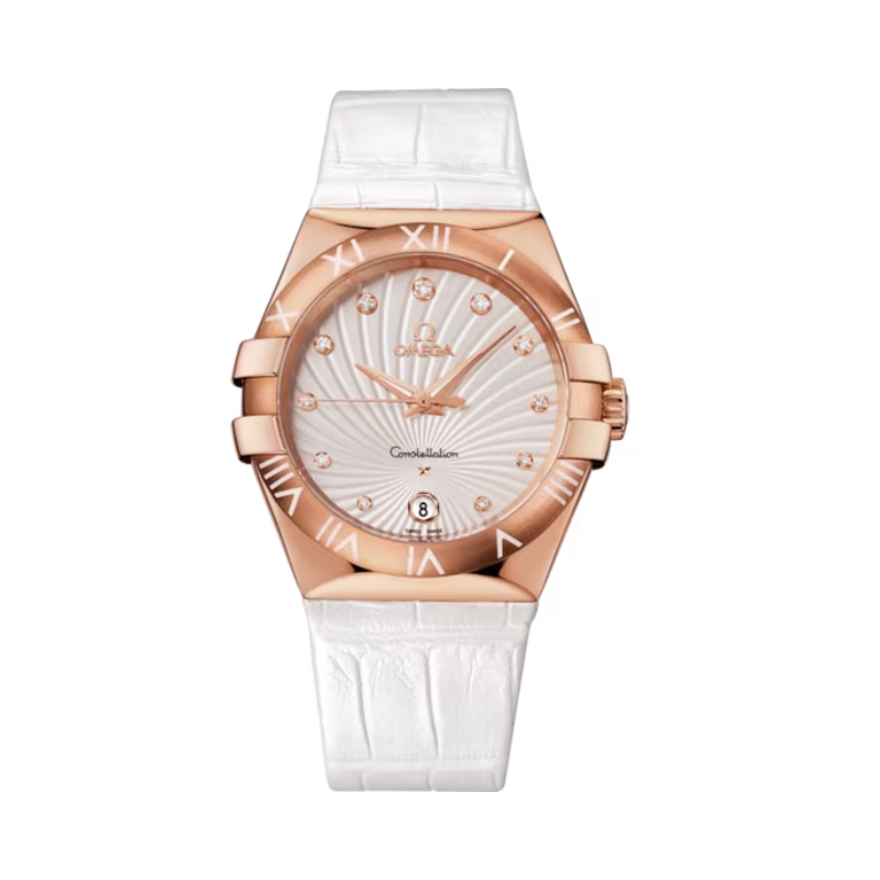 CONSTELLATION 35 MM RED GOLD WITH SILVER DIAL