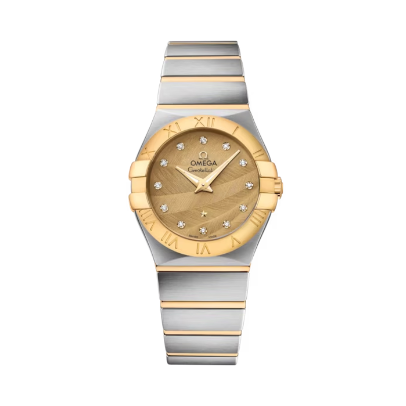 CONSTELLATION 27 MM STAINLESS STEEL - YELLOW GOLD WITH YELLOW DIAL