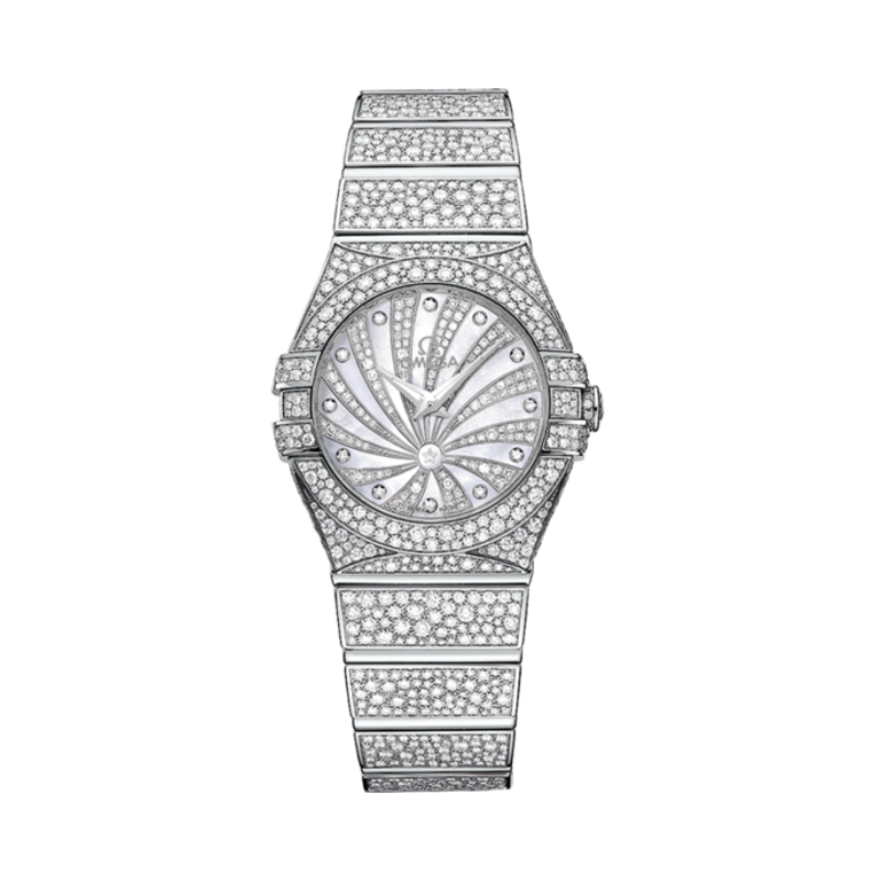 CONSTELLATION 27 MM WHITE GOLD WITH MOTHER OF PEARL DIAL