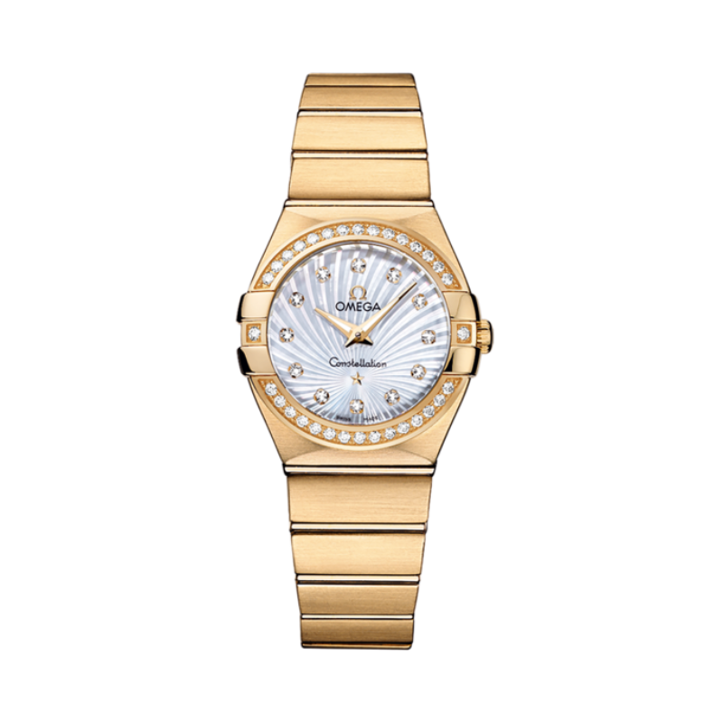 CONSTELLATION 27 MM YELLOW GOLD WITH MOTHER OF PEARL DIAL
