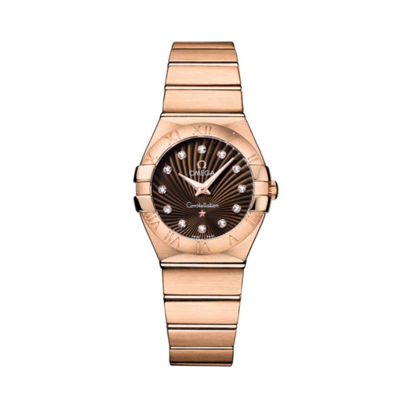 CONSTELLATION 27 MM RED GOLD WITH BROWN DIAL