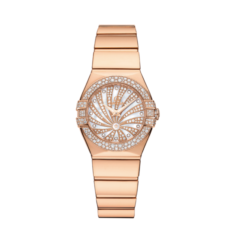 CONSTELLATION 24 MM RED GOLD WITH MOTHER OF PEARL DIAL