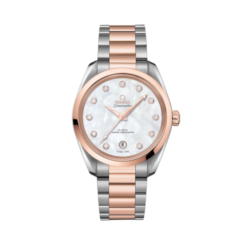 SEAMASTER AQUA TERRA 150M 38 MM STAINLESS STEEL - SEDNA™ GOLD WITH MOTHER OF PEARL DIAL DIAL
