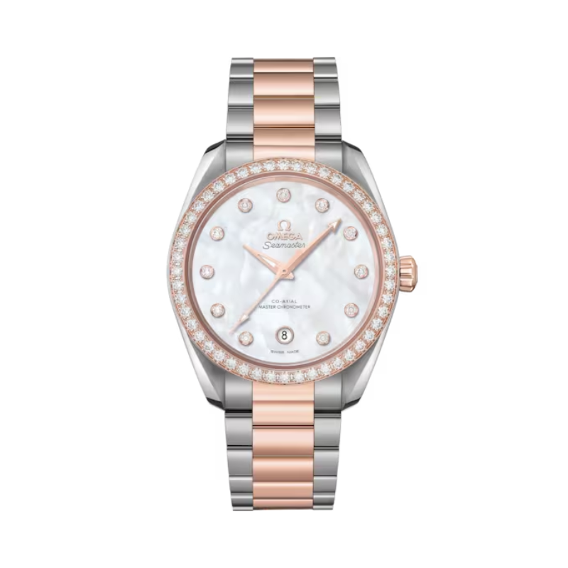 SEAMASTER AQUA TERRA 150M 38 MM STAINLESS STEEL - SEDNA™ GOLD WITH MOTHER OF PEARL DIAL DIAL