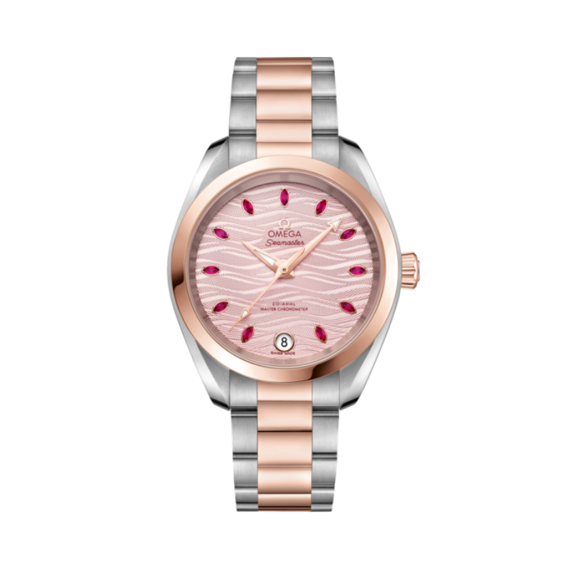 SEAMASTER AQUA TERRA 150M 34 MM STAINLESS STEEL - SEDNA™ GOLD WITH PINK DIAL