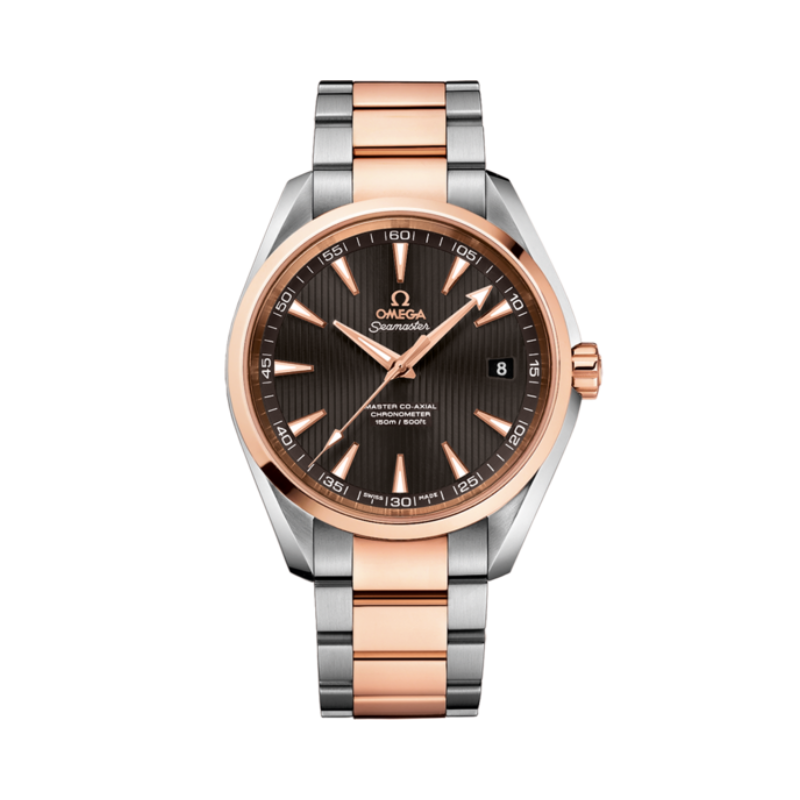 SEAMASTER AQUA TERRA 150M 41 MM STAINLESS STEEL - RED GOLD WITH GREY DIAL