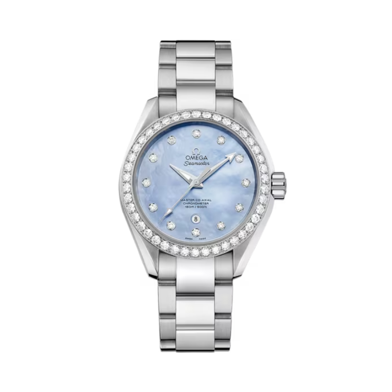 SEAMASTER AQUA TERRA 150M 34 MM STAINLESS STEEL WITH BLUE MOTHER OF PEARL DIAL